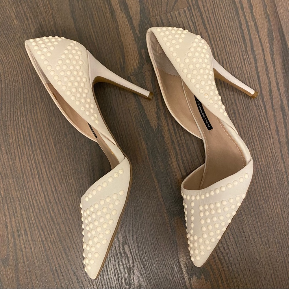 Brand new leather French connection studded d'orsay heel pumps 👠 10 / 41 - Picture 2 of 6